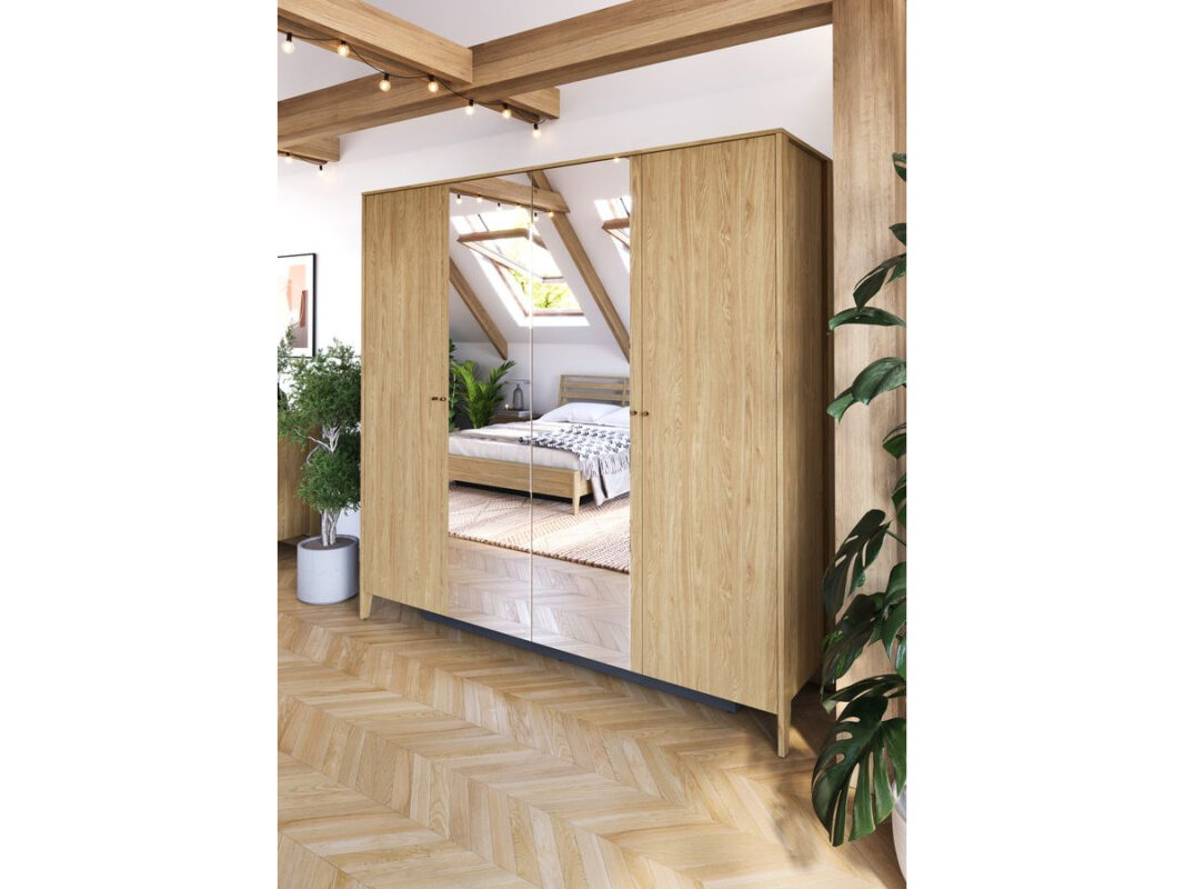 Armoire 220 cm 4 portes MADDY
