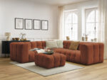 Canapé d'angle réversible CLOUD avec pouf Orange