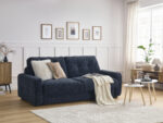 Canapé droit convertible ouverture express CHARLES Bleu foncé