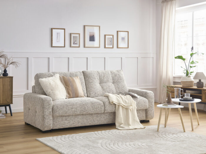 Canapé droit convertible ouverture express CHARLES Beige