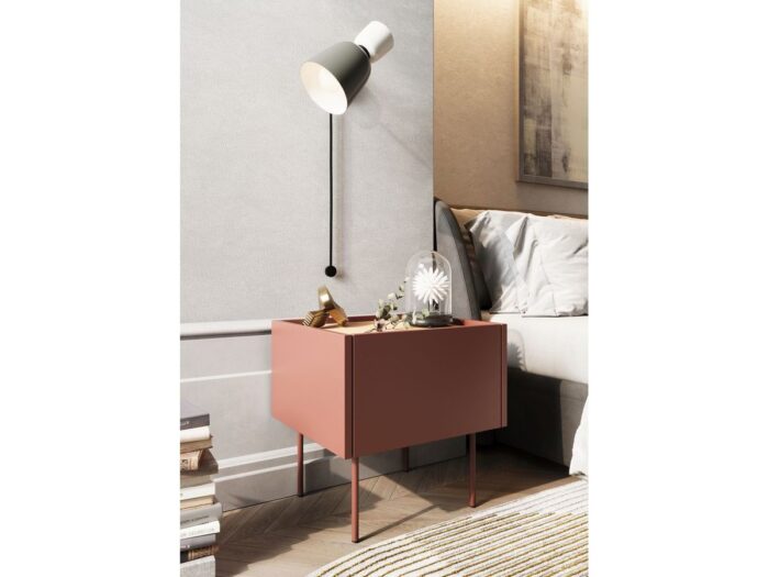Table de chevet 1 tiroir ATLAS Rouge