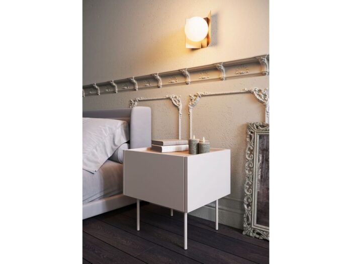 Table de chevet 1 tiroir ATLAS Beige