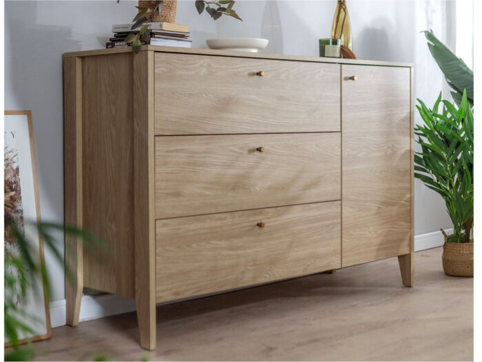 Commode 1 porte 3 tiroirs MADDY
