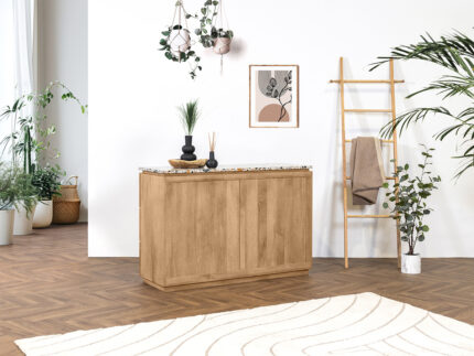 Commode BARBARA 1 porte 3 tiroirs terrazzo