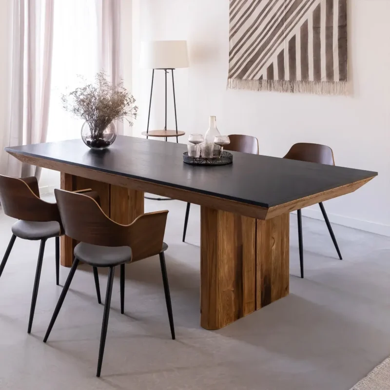 Table à manger en pin recyclé Constance