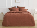 Housse de couette HESTIA en gaze de coton Terracotta