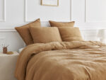 Housse de couette HESTIA en gaze de coton Ocre