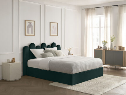 Lit coffre BADJA velours Vert