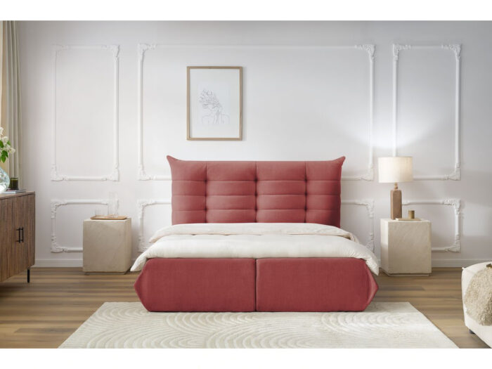 Lit coffre CLOTHILDE Rouge