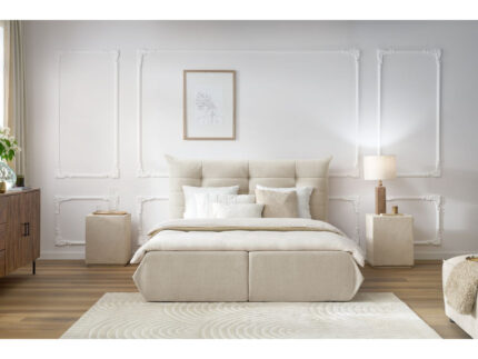 Lit coffre CLOTHILDE Beige