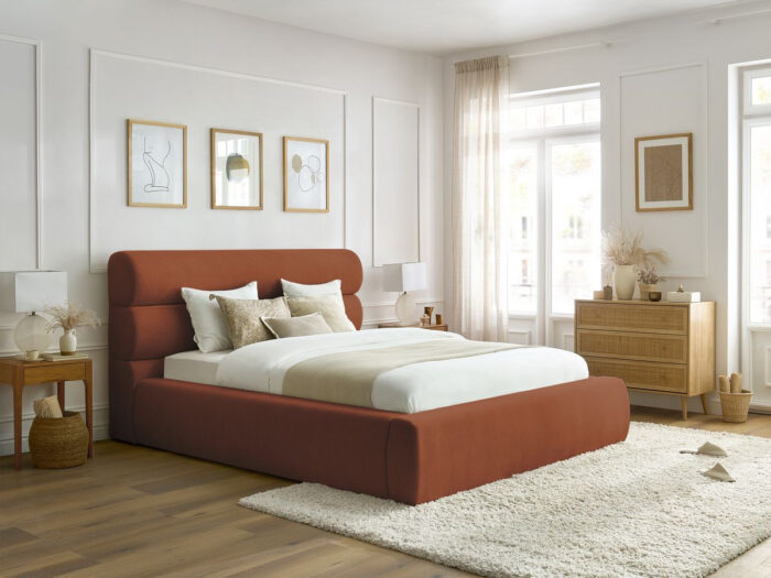 Lit coffre JAGNA Orange
