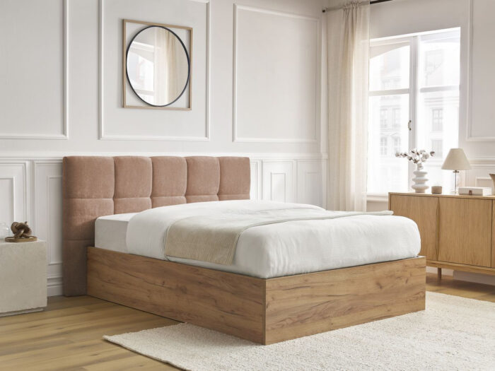 Lit coffre KUMO Gris Rose