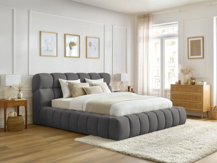 Lit coffre MONT-BLANC Gris foncé
