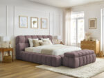 Lit coffre MONT-BLANC + Bout de lit MONT-BLANC Rose