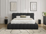 Lit coffre MONT-BLANC tissu mesh Noir