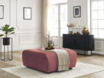 Pouf ARSENE tissu velours Rose