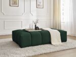 Pouf EVEREST tissu texturé Vert