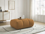 Pouf FUJI tissu bouclette Jaune