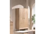 Armoire 2 portes 100 cm ADELIA bois massif de chêne